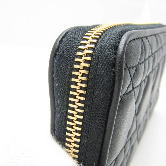 CHRISTIAN DIOR Lambskin Long Wallet Black - Picture 9 of 13